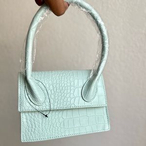 Mint colored small handbag